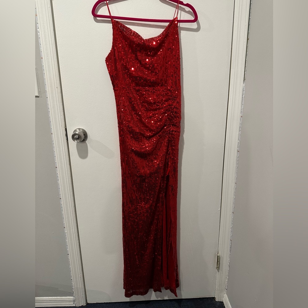 Alice and Olivia red Sequin Dress